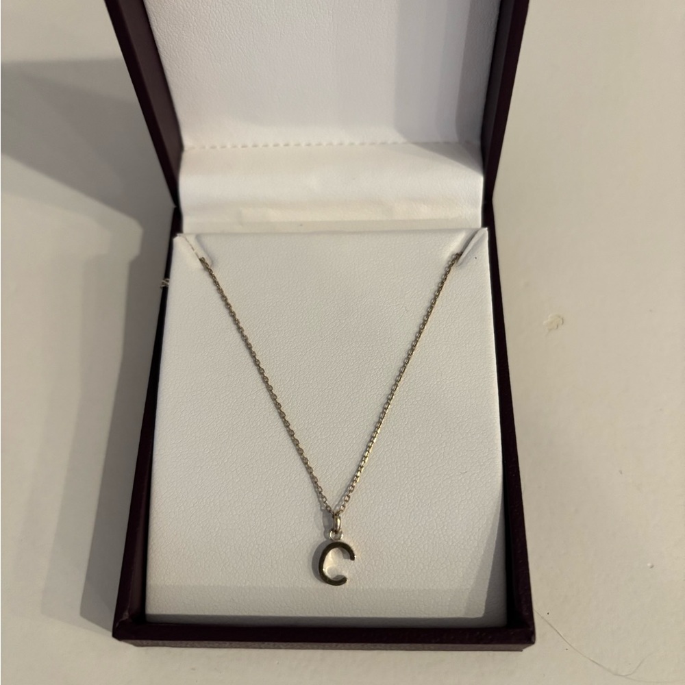New Michael Hill Gold Necklace with C Charm